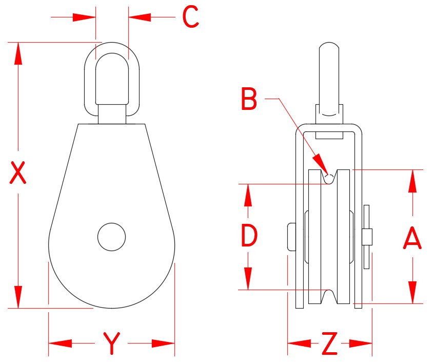 Stainless Steel Swivel Block, S0403-0050-W